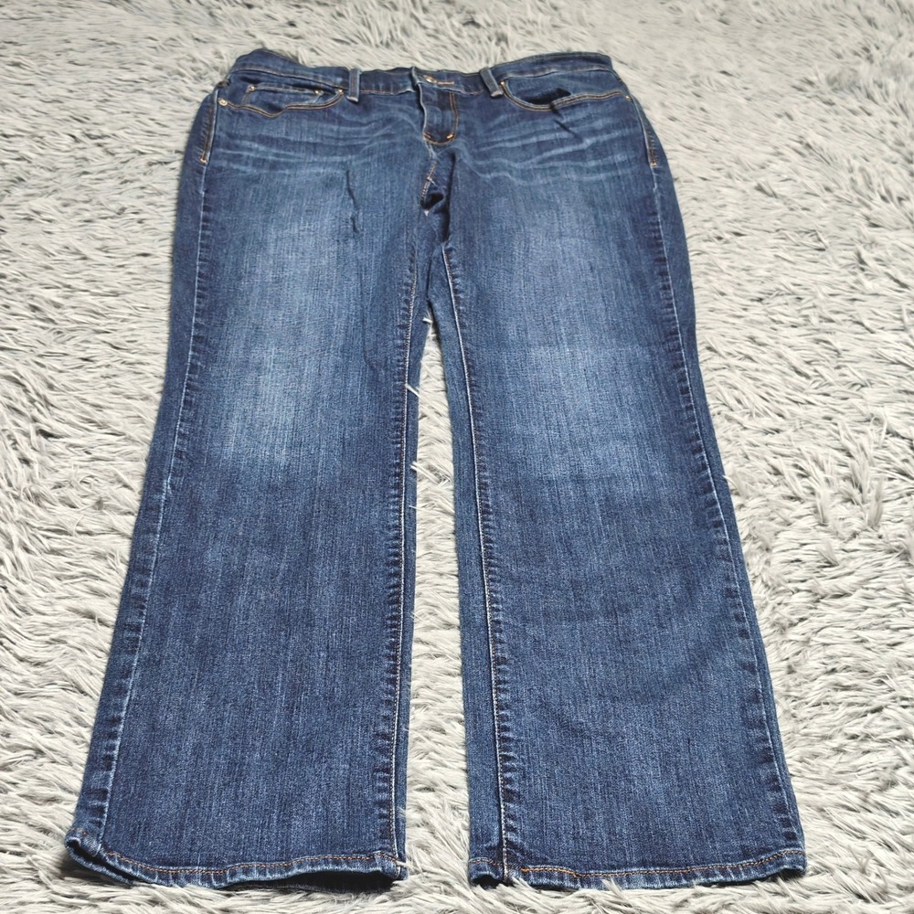 Levis 505 Straight Jeans Womens Size 8 8M Blue Denim Mid Rise Stretch W28 L32